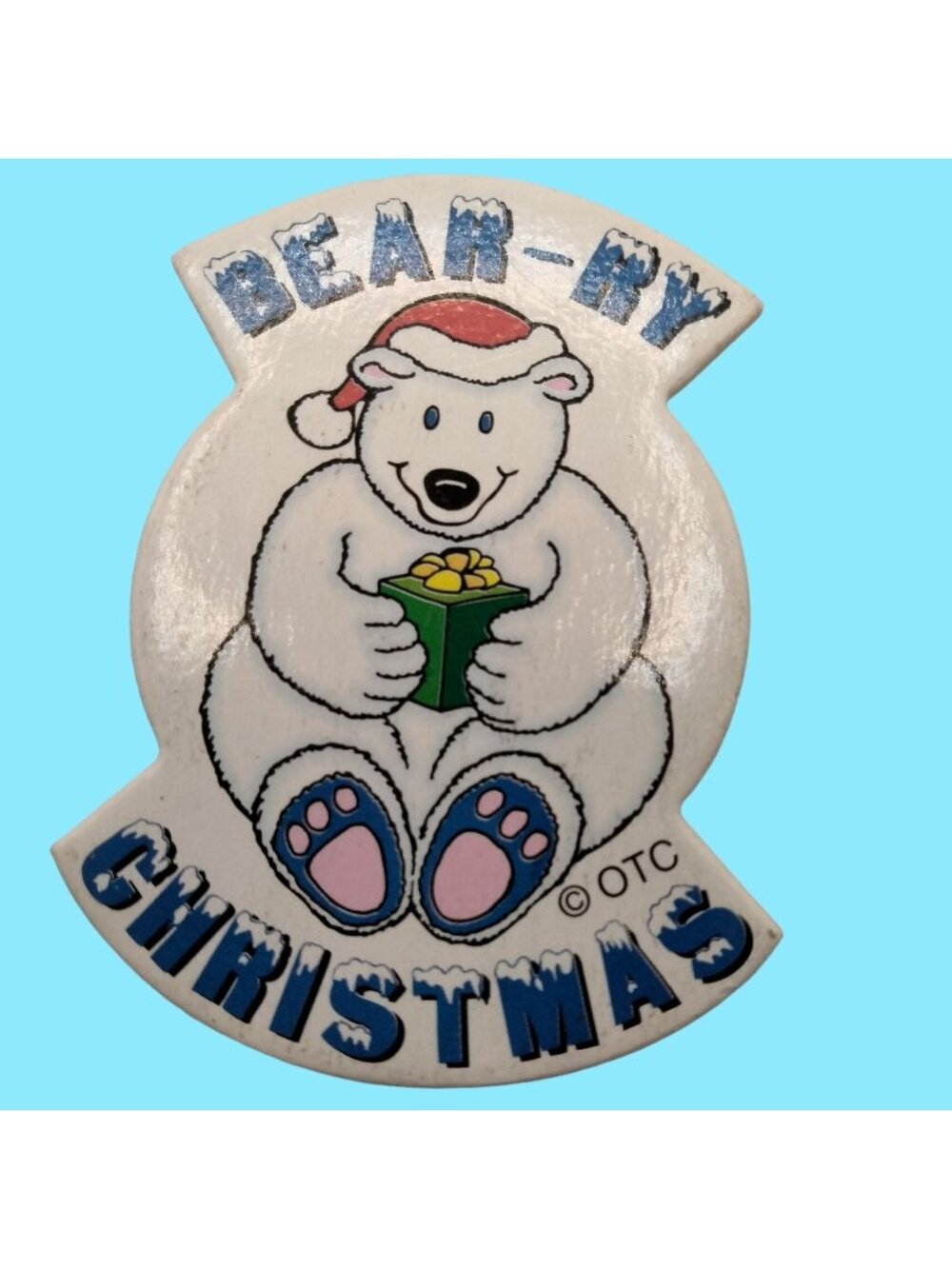 Bear ry Christmas Polar Bear Pin Badge